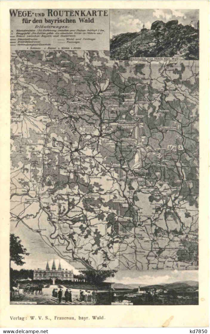 Landkarte Rachelspitze Frauenau - Regen