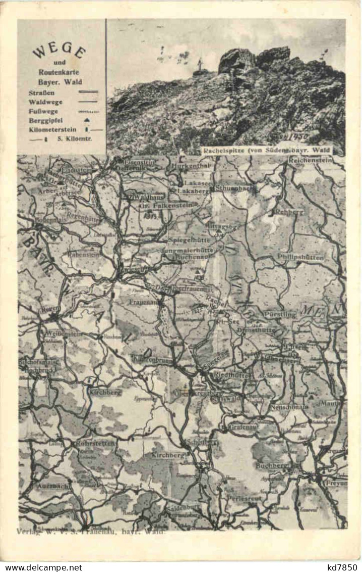Landkarte Rachelspitze Regen - Regen