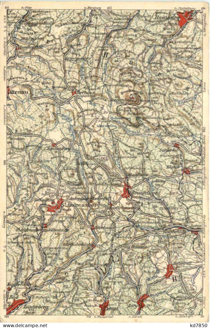 Landkarte - Braunlage - St. Andreasberg - Braunlage