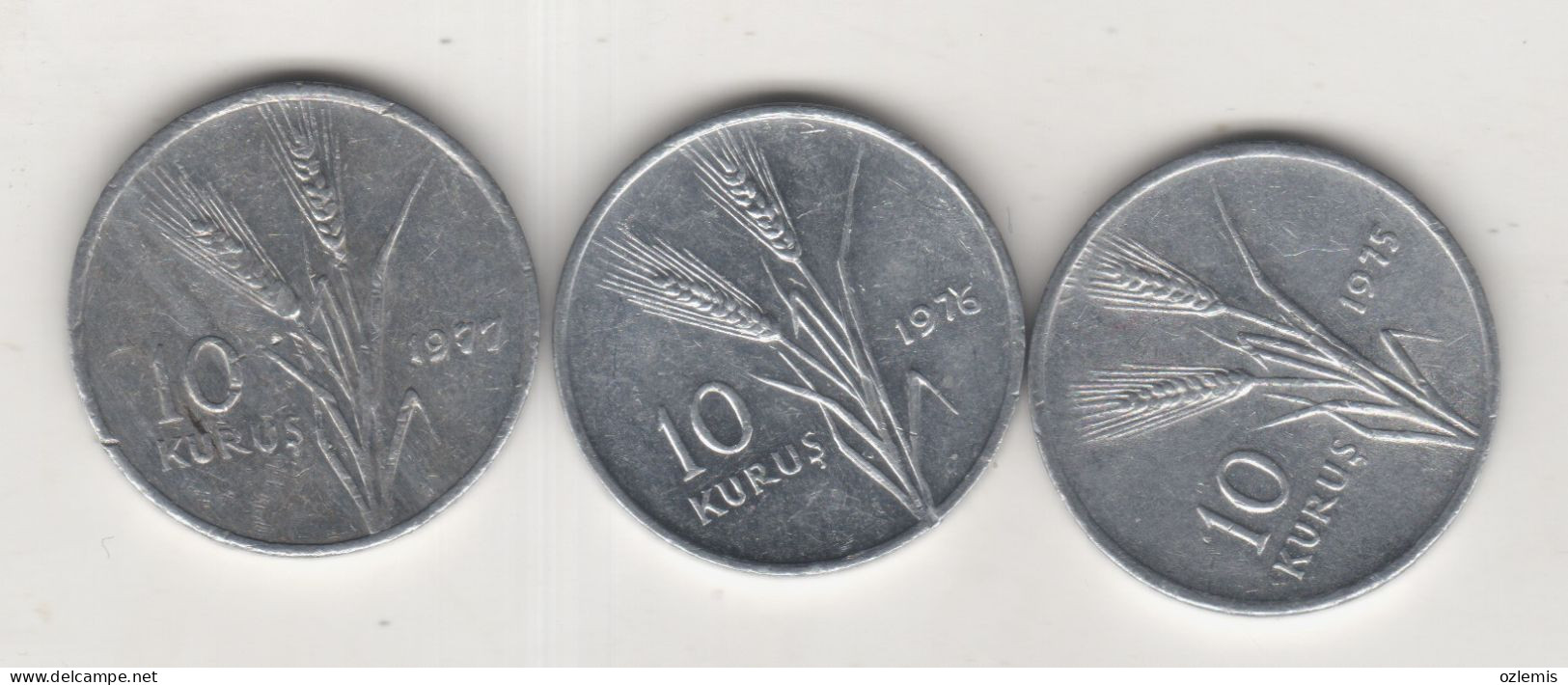 TURKEY,TURKEI,TURQUIE ,1975-76-77,10 KURUS - Turquie