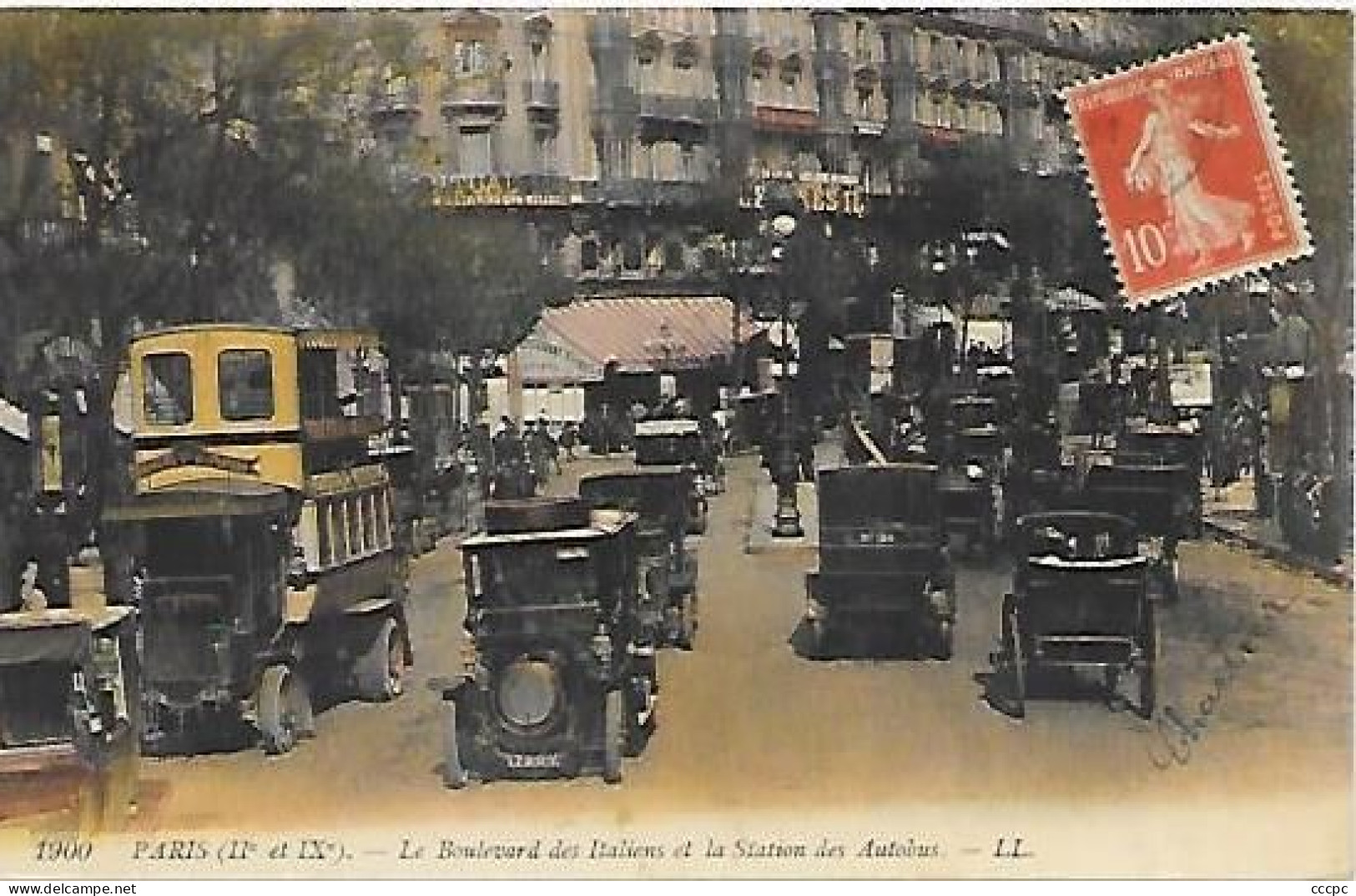 CPA Paris Le Boulevard Des Italiens E A Station Des Autobus - Arrondissement: 02