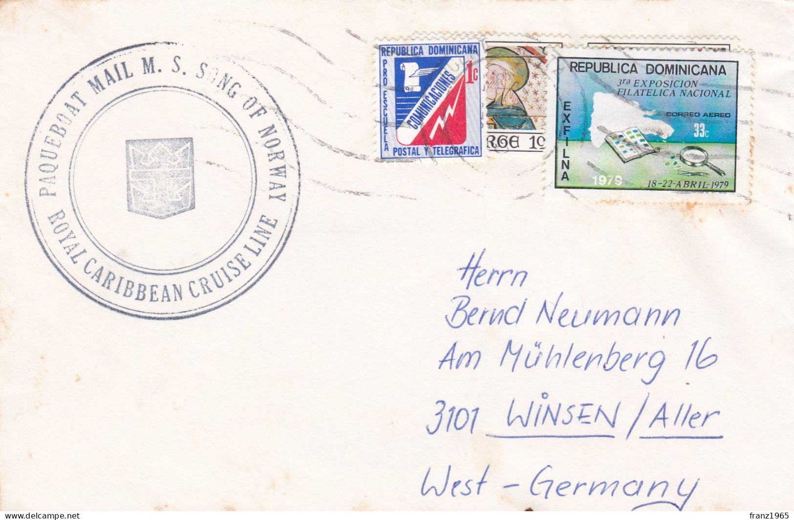 From Dominican Republic To Germany - 70's - Storia Postale