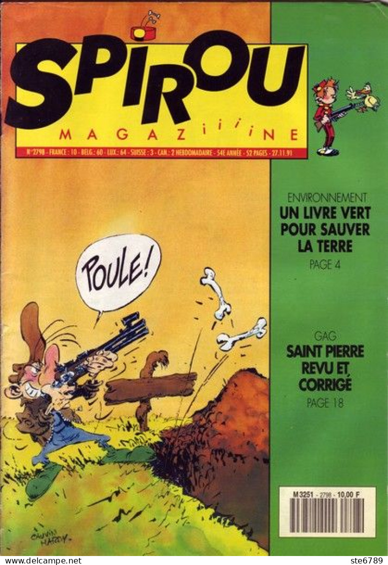 SPIROU Magazine N° 2798 Novembre 1991  BD Bande Dessinée - Spirou Magazine