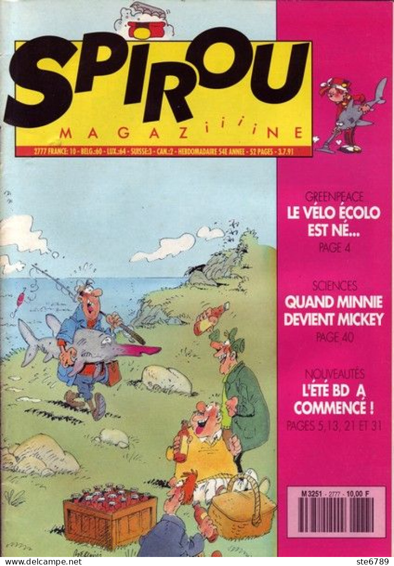 SPIROU Magazine N° 2777  Juillet 1991  BD Bande Dessinée - Spirou Magazine