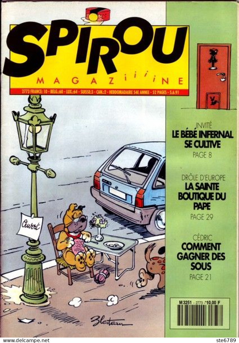 SPIROU Magazine N° 2773  Juin 1991  BD Bande Dessinée - Spirou Magazine