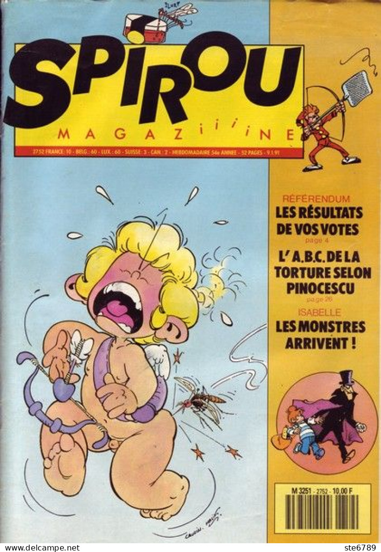 SPIROU Magazine N° 2752  Janvier 1991  BD Bande Dessinée - Spirou Magazine