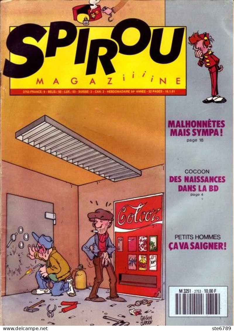 SPIROU Magazine N° 2753  Janvier 1991  BD Bande Dessinée - Spirou Magazine