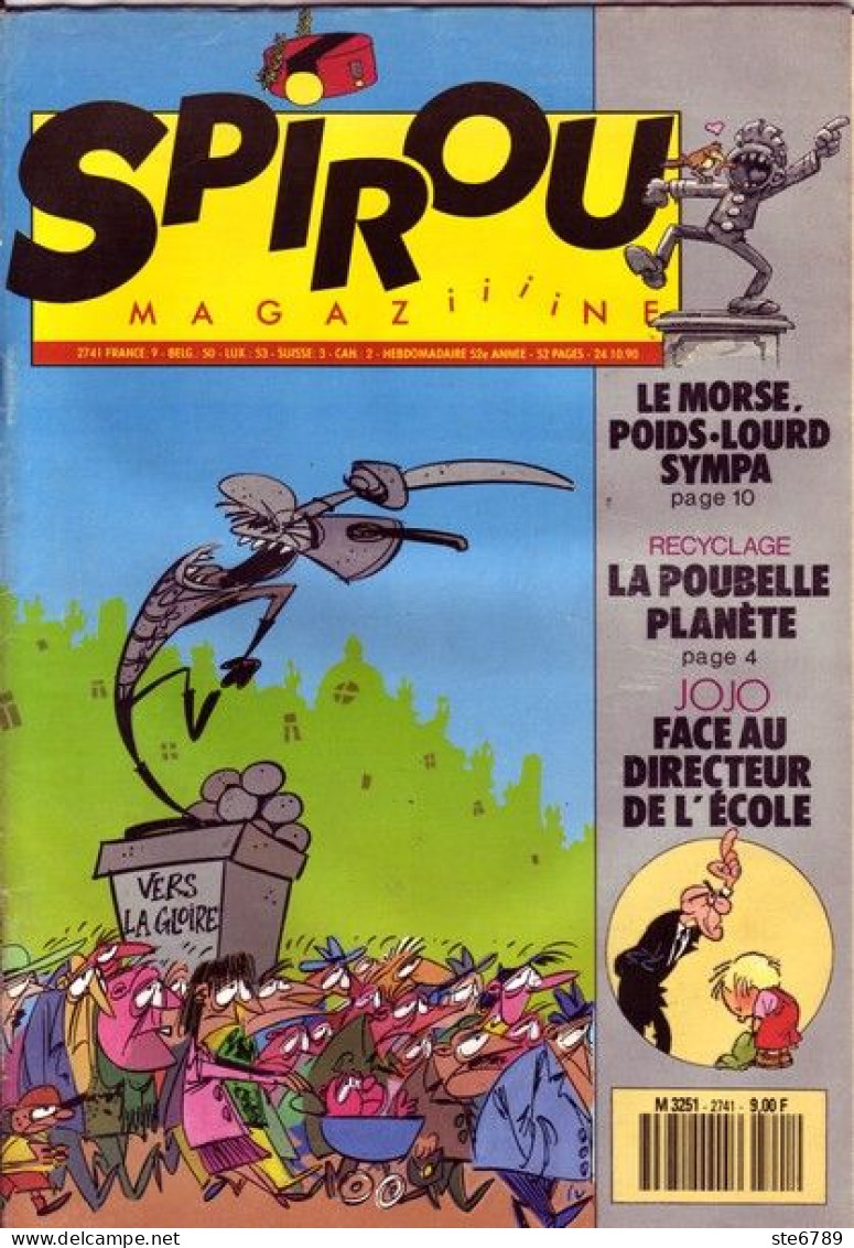 SPIROU Magazine N° 2741  Octobre 1990  BD Bande Dessinée - Spirou Magazine