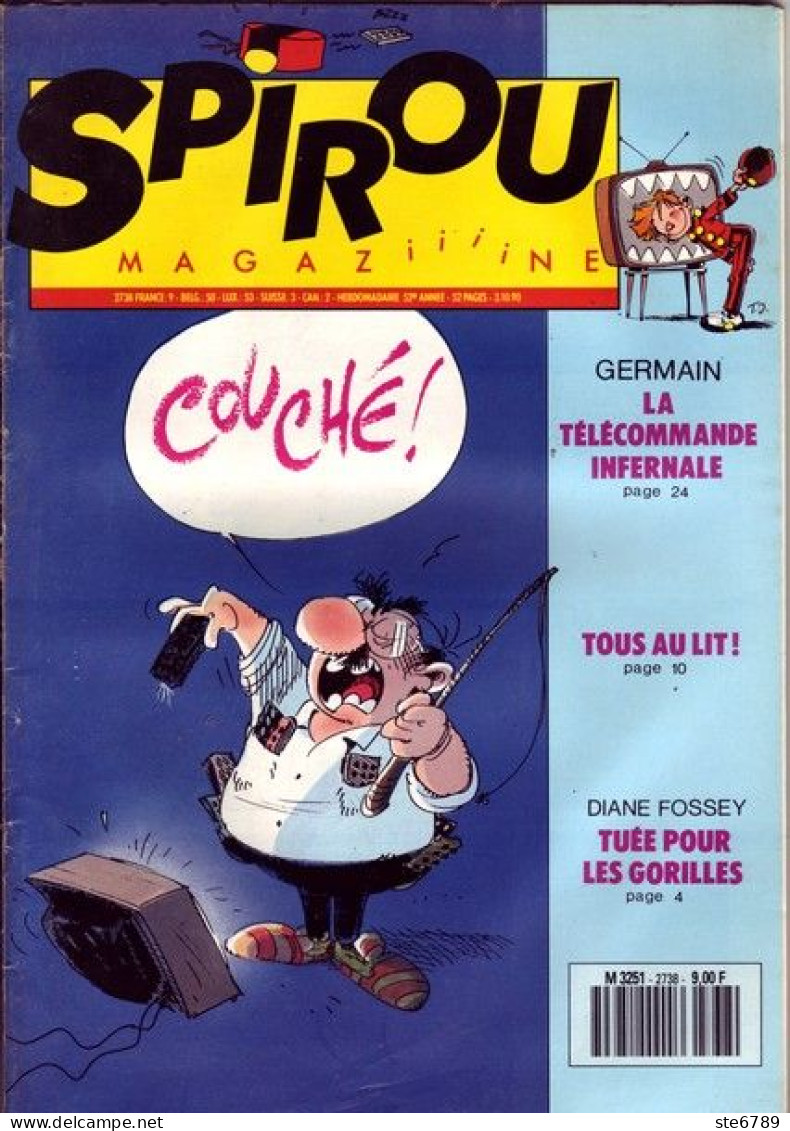 SPIROU Magazine N° 2738  Octobre 1990  BD Bande Dessinée - Spirou Magazine