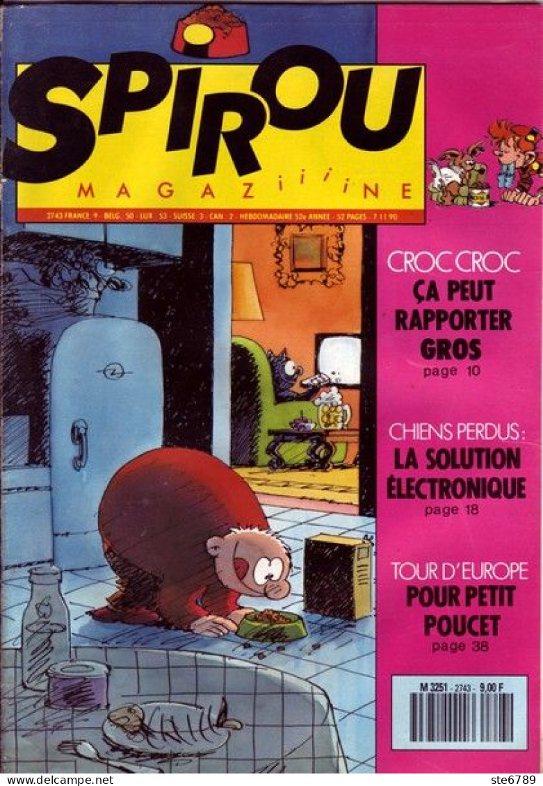 SPIROU Magazine N° 2743  Novembre 1990  BD Bande Dessinée - Spirou Magazine