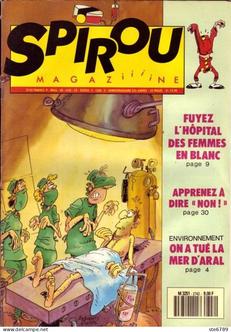 SPIROU Magazine N° 2742  Octobre 1990  BD Bande Dessinée - Spirou Magazine