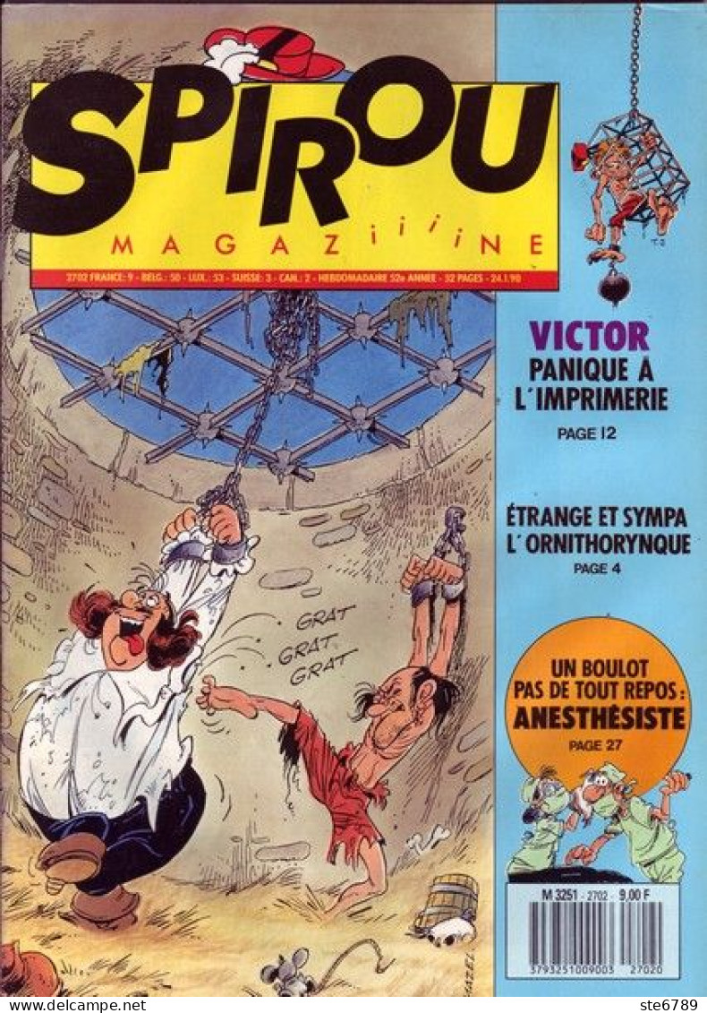 SPIROU Magazine N° 2702  Janvier 1990  BD Bande Dessinée - Spirou Magazine