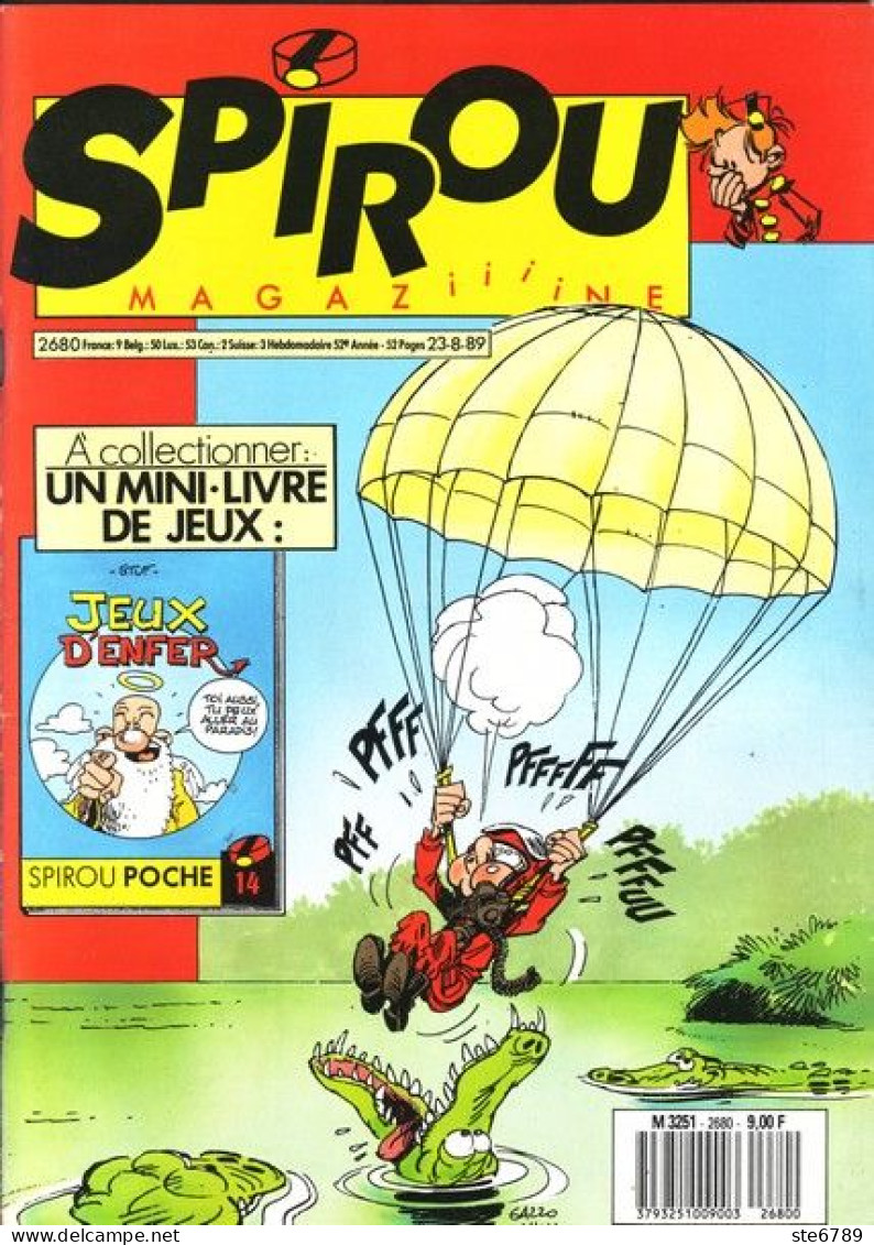 SPIROU Magazine N° 2680  Aout 1989  BD Bande Dessinée - Spirou Magazine