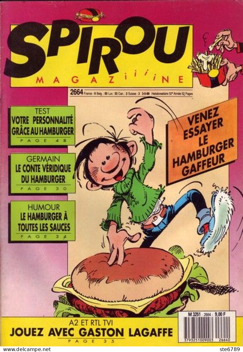 SPIROU Magazine N° 2664  Mai 1989  BD Bande Dessinée - Spirou Magazine