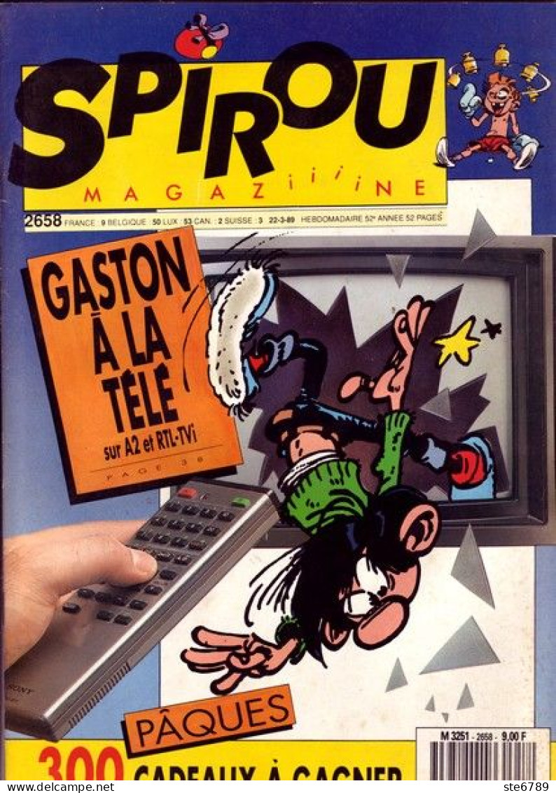 SPIROU Magazine N° 2658  Mars 1989  BD Bande Dessinée - Spirou Magazine
