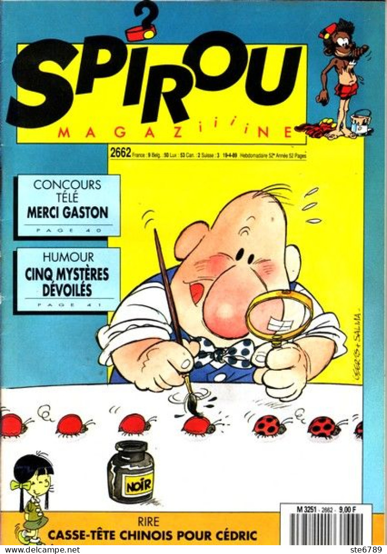 SPIROU Magazine N° 2662  Avril 1989  BD Bande Dessinée - Spirou Magazine