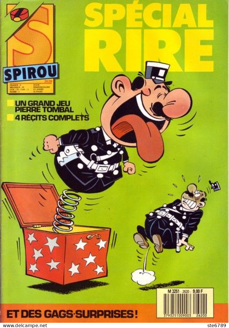 SPIROU Magazine N° 2620  Juin 1988  BD Bande Dessinée - Spirou Magazine