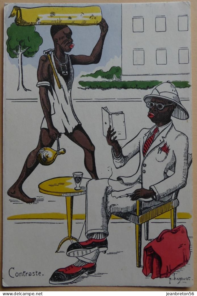 Illustration P.Huguet - Afrique Humoristique - Bel Ensemble De 11 CPA - Collections & Lots