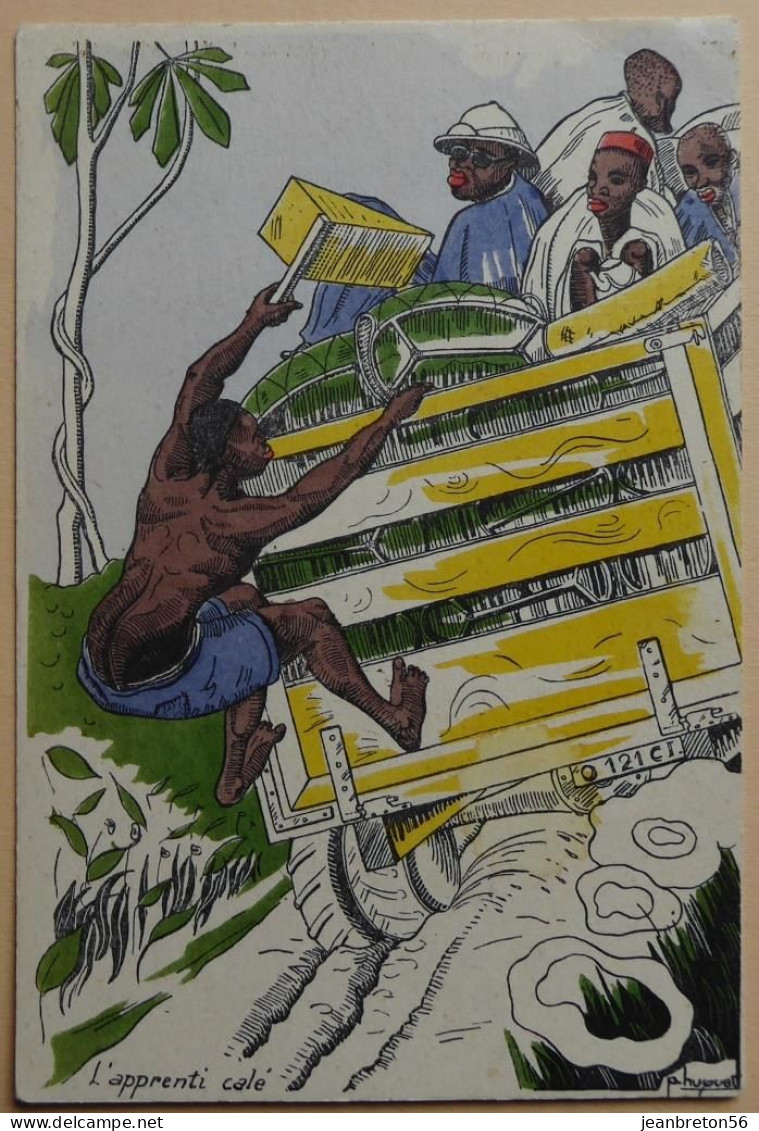 Illustration P.Huguet - Afrique humoristique - Bel ensemble de 11 CPA