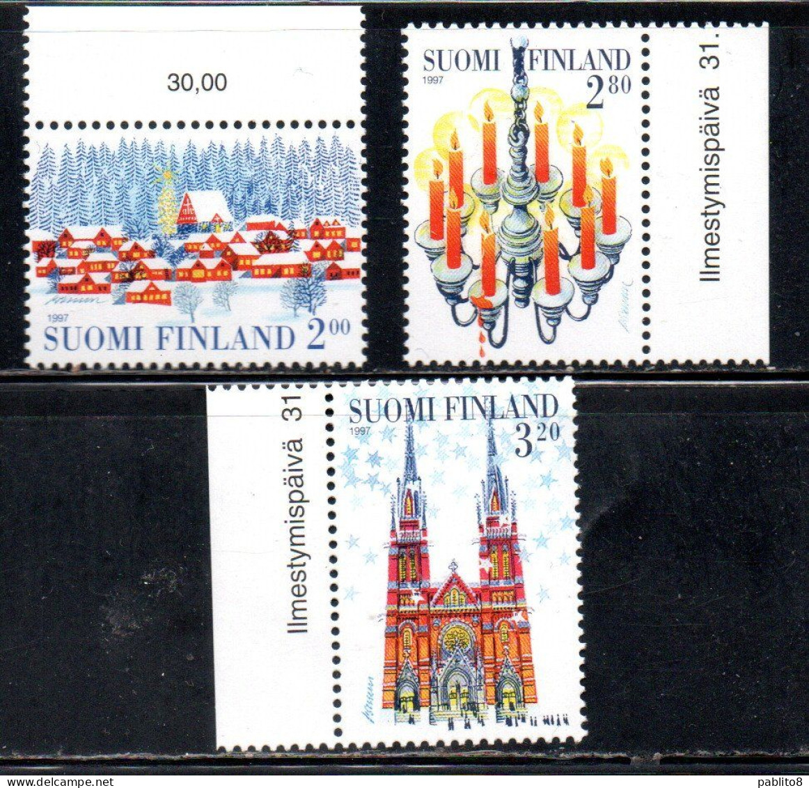 SUOMI FINLAND FINLANDIA FINLANDE 1997 CHRISTMAS NATALE NOEL WEIHNACHTEN NAVIDAD COMPLETE SET SERIE COMPLETA MNH - Unused Stamps