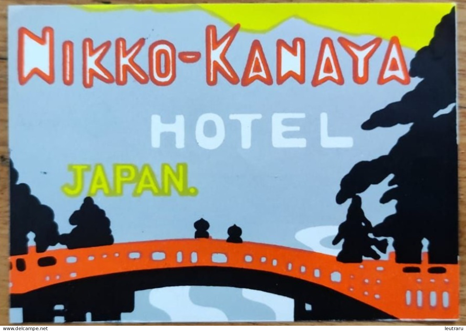 Japan Tokyo Nikko-Kanaya Hotel Label Etiquette Valise - Etiquetas De Hotel