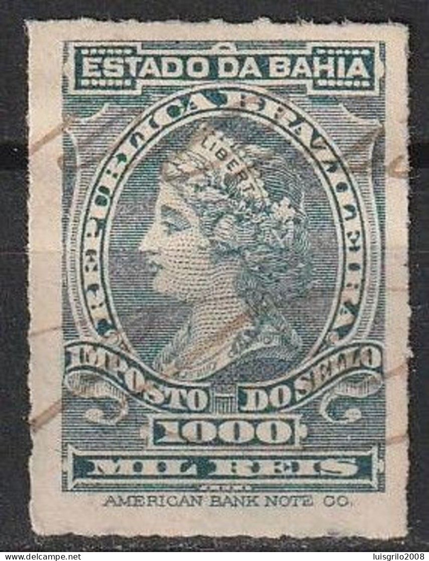 Revenue/ Fiscal, Brasil - Imposto Do Sello. Estado Da Bahia, 1000 Reis - Timbres-taxe