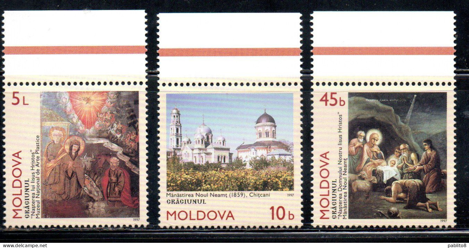 MOLDAVIA MOLDOVA 1997 CHRISTMAS NATALE NOEL WEIHNACHTEN NAVIDAD COMPLETE SET SERIE COMPLETA MNH - Moldavie