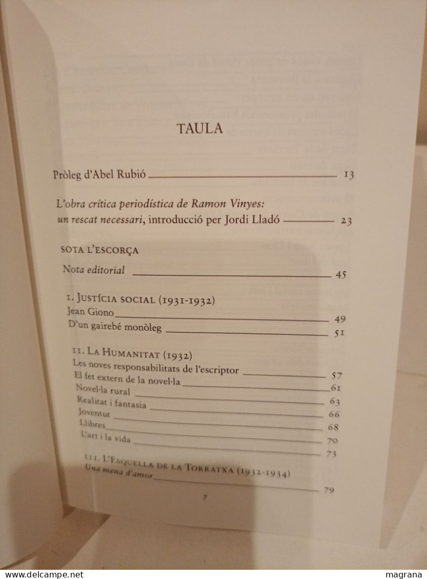 Sota L'Escorça. Selecció De Textos (1931-1940). Ramon Vinyes. L'Albí. 2023. 283 Pp. - Cultura