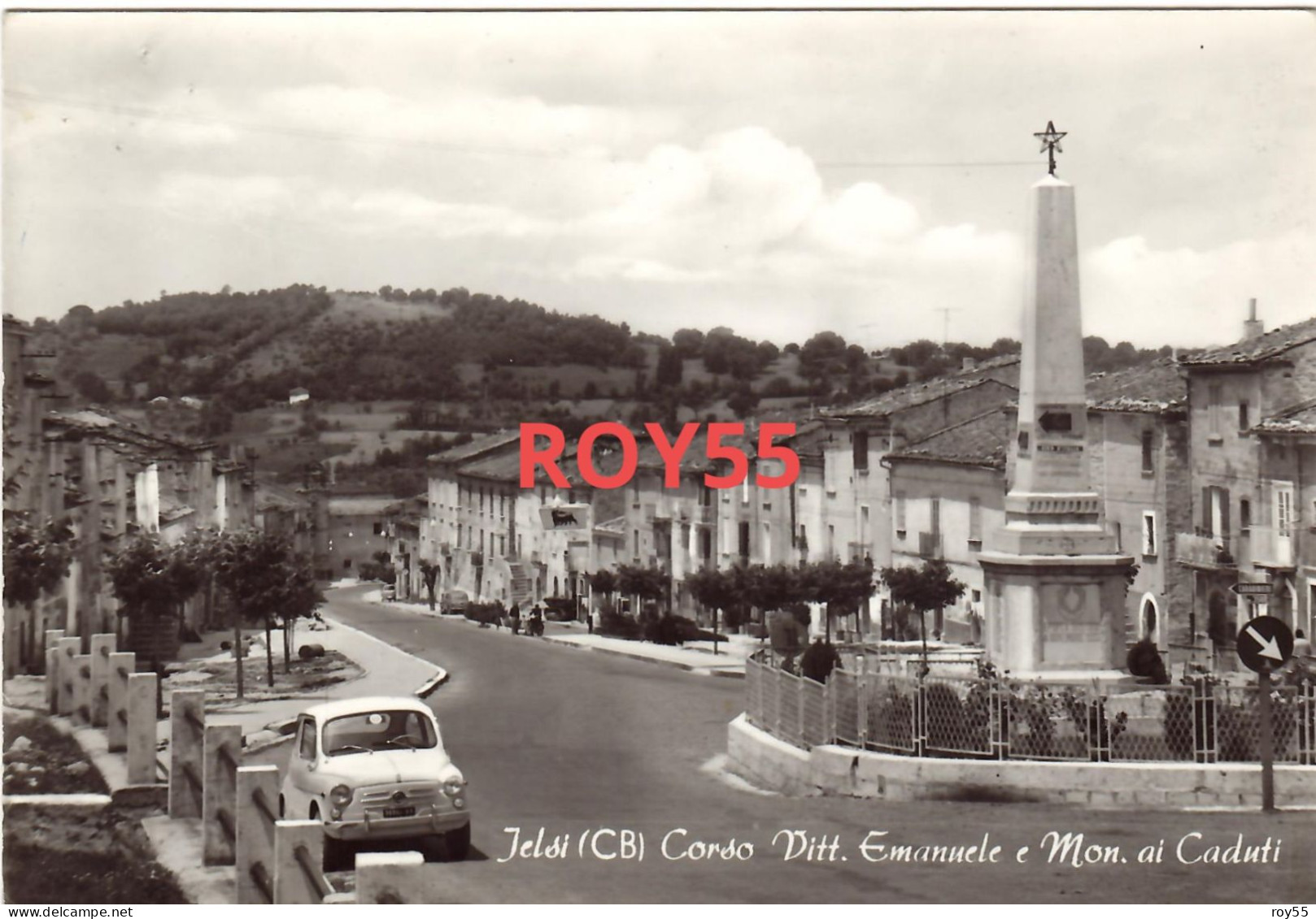 Molise-campobasso-ielsi Corso Vittorio Emanuele E Monumento Ai Caduti Anni 50 60 - Otros & Sin Clasificación