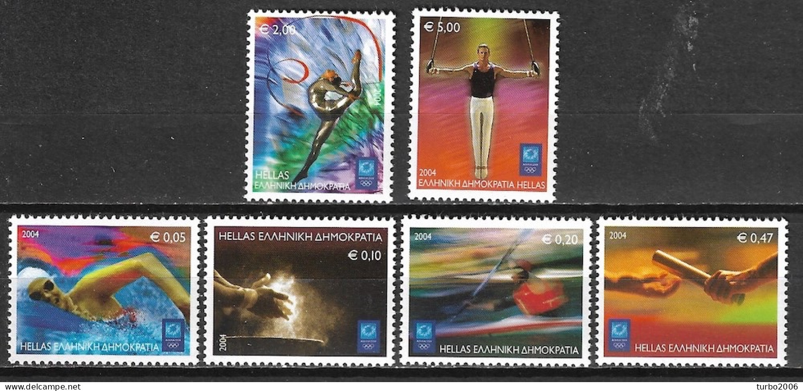 GREECE 2004 Olympic Sports 14th Issue Complete MNH Set Hellas 2293 / 2298 - Unused Stamps