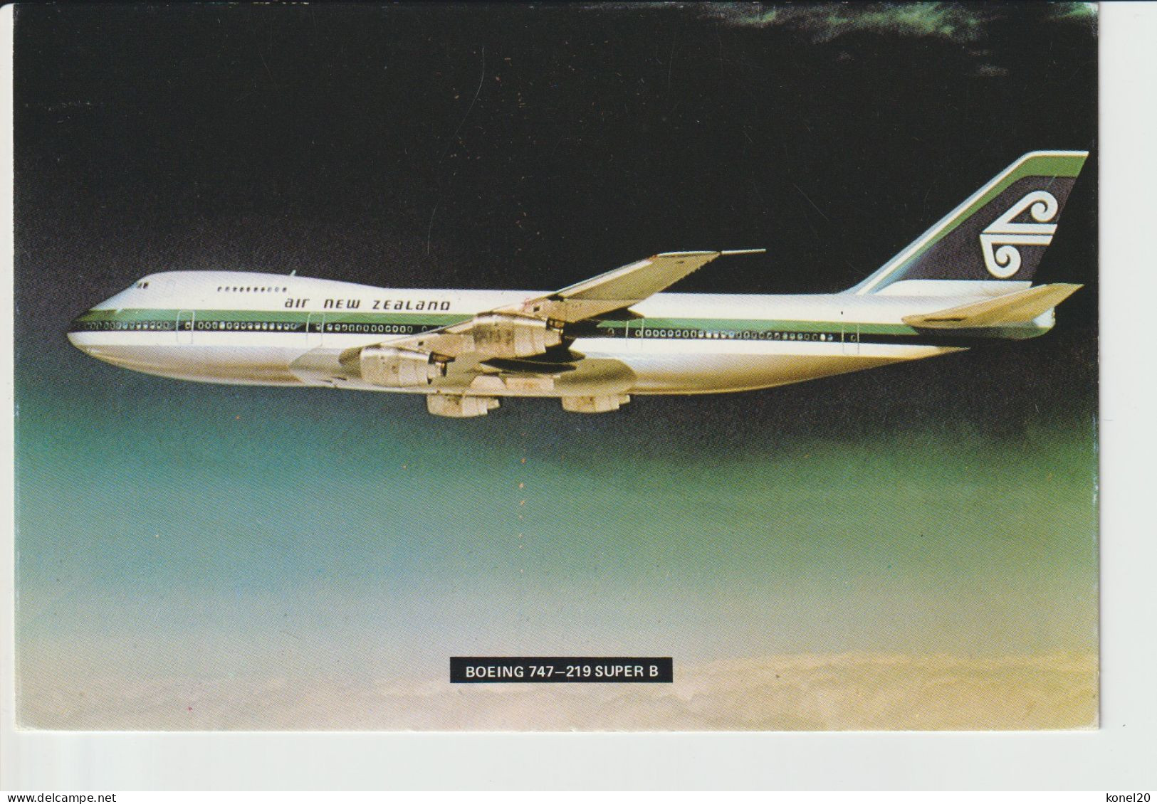 Vintage Pc Air New Zealand Boeing 747 Aircraft - 1919-1938: Entre Guerres