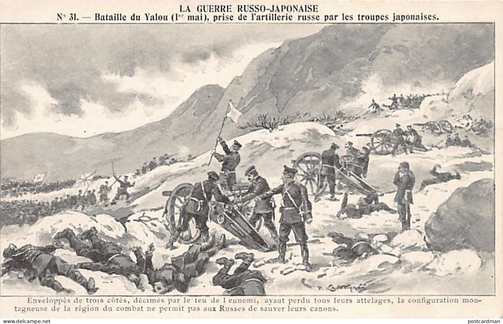 Korea - RUSSO JAPANESE WAR - Battle Of The Yalu River On May 1, 1904 - Capture Of Russian Artillery Pieces By Japanese T - Corée Du Nord