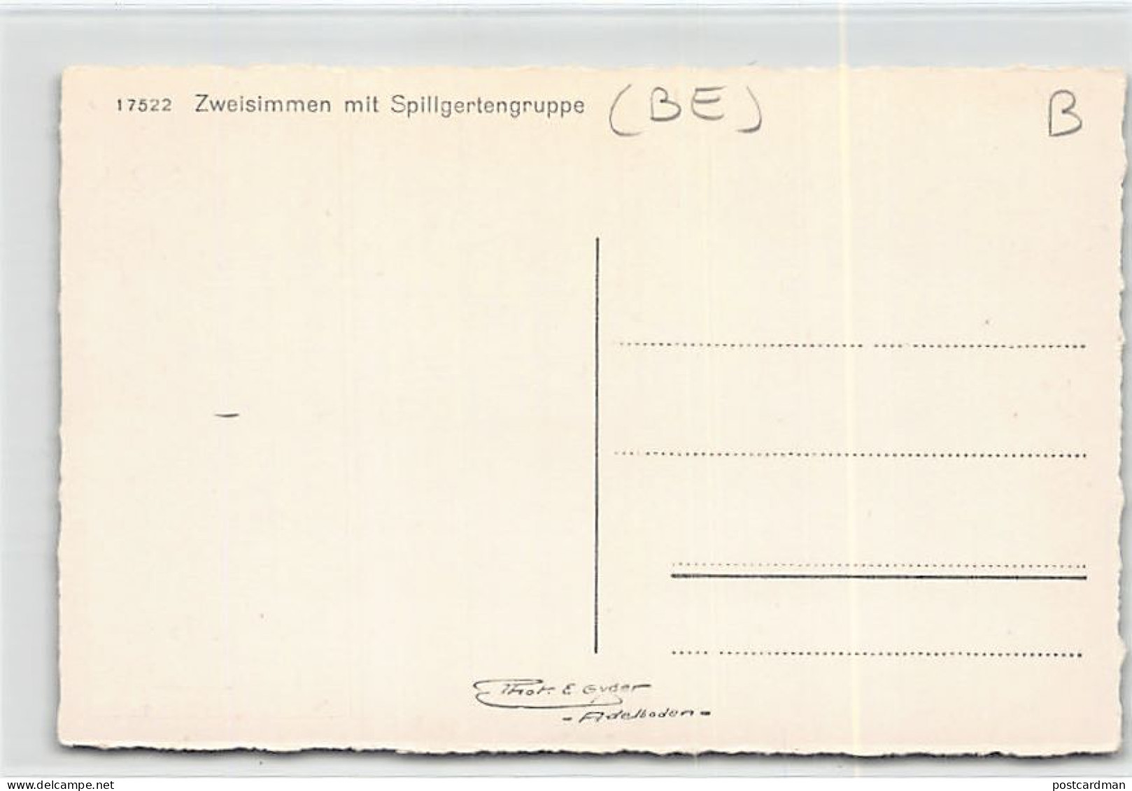 ZWEISIMMEN (BE) Spillgertengruppe - Verlag Gyger 17522 - Zweisimmen