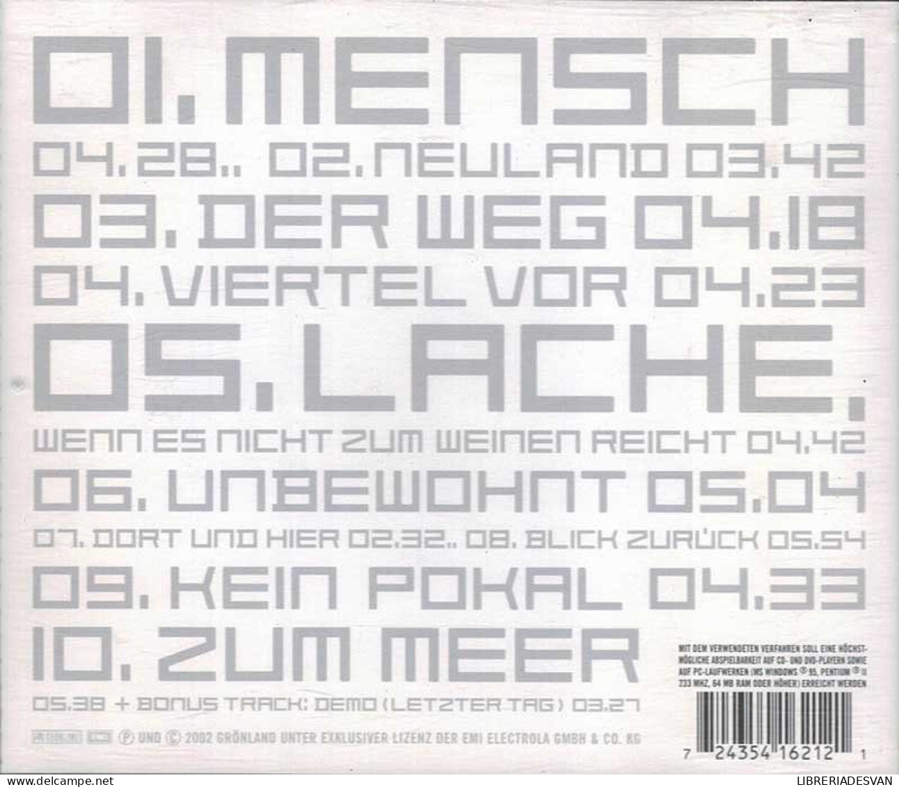 Herbert Grönemeyer - Mensch. CD - Disco & Pop