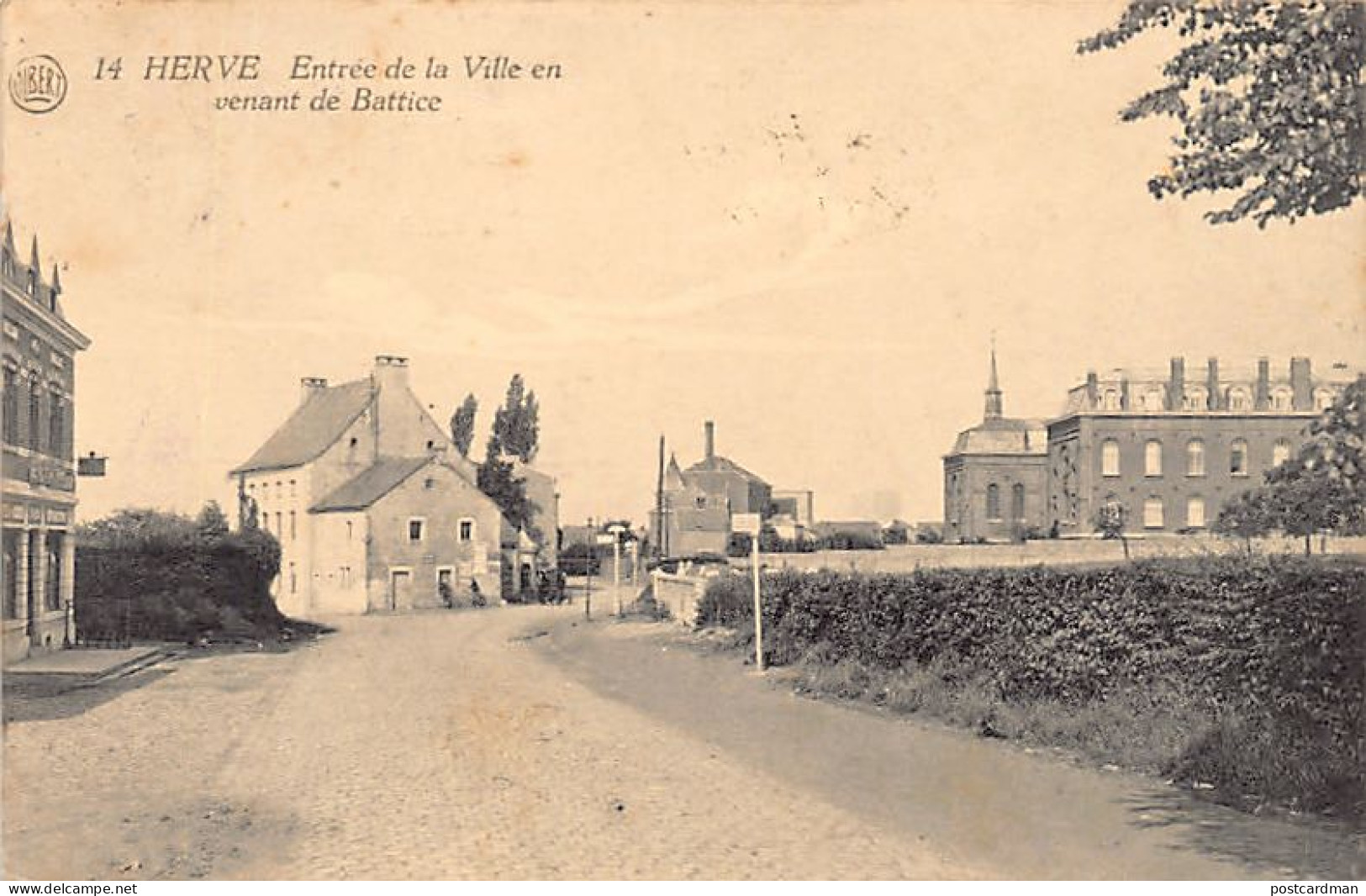 HERVE (Liège) Entrée De La Ville En Venant De Battice - Herve