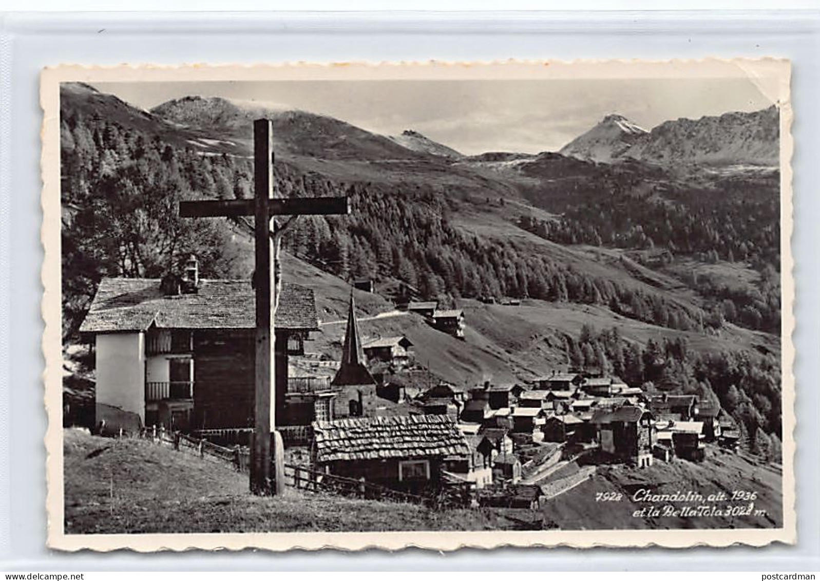 Chandolin (VS) Alt. 1936 Et La Bella-Tola 3026m. Edition Phot. Perrochet, Lausanne - Chandolin