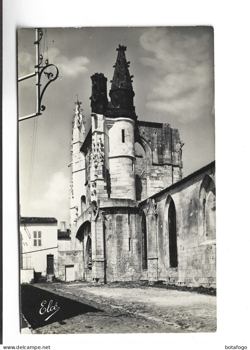 CPA PHOTO DPT 17 ILE DE RE , ST MARTIN DE RE, , LES RUINES DE L EGLISE - Saint-Martin-de-Ré