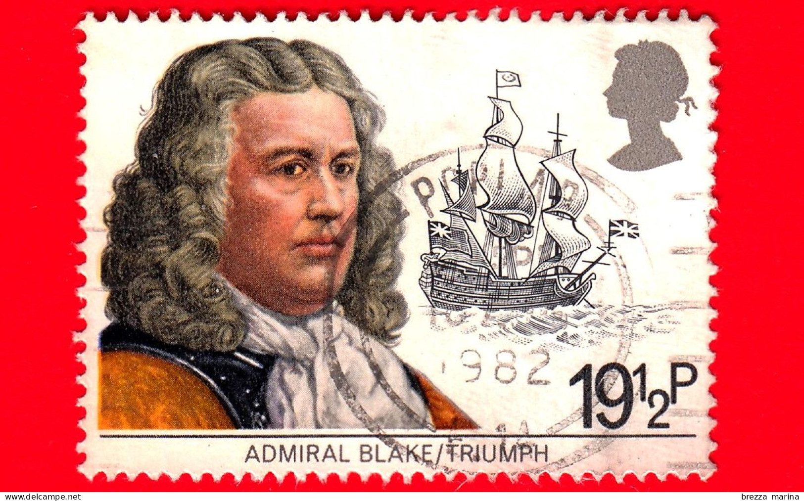 INGHILTERRA - GB - GRAN BRETAGNA - Usato - 1982 - Patrimonio Marittimo -  Admiral Blake And Triumph - Veliero - 19 ½ P - Used Stamps