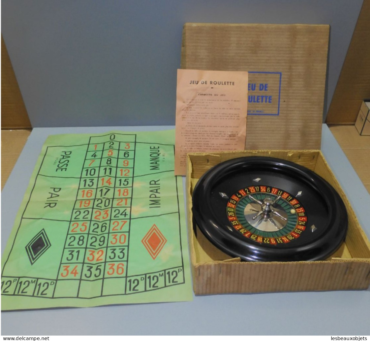 -ANCIEN JEU De ROULETTE Made In France N° 3 Avec Tapis Papier Mode D'emploi    E - Andere & Zonder Classificatie