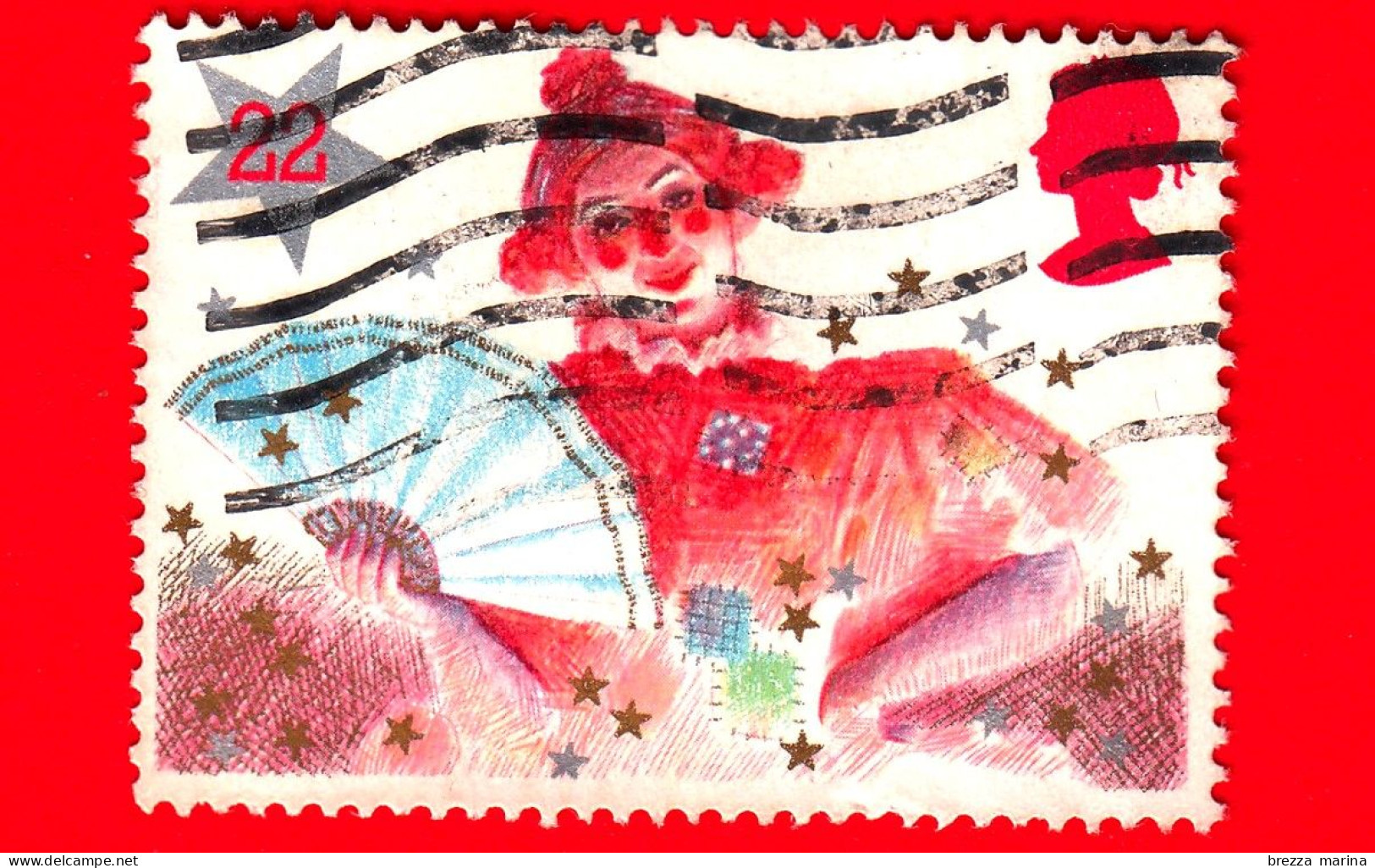 INGHILTERRA - GB - GRAN BRETAGNA - Usato - 1985 - Natale - Personaggi Pantomima - Signora - Dame - 22 - Oblitérés