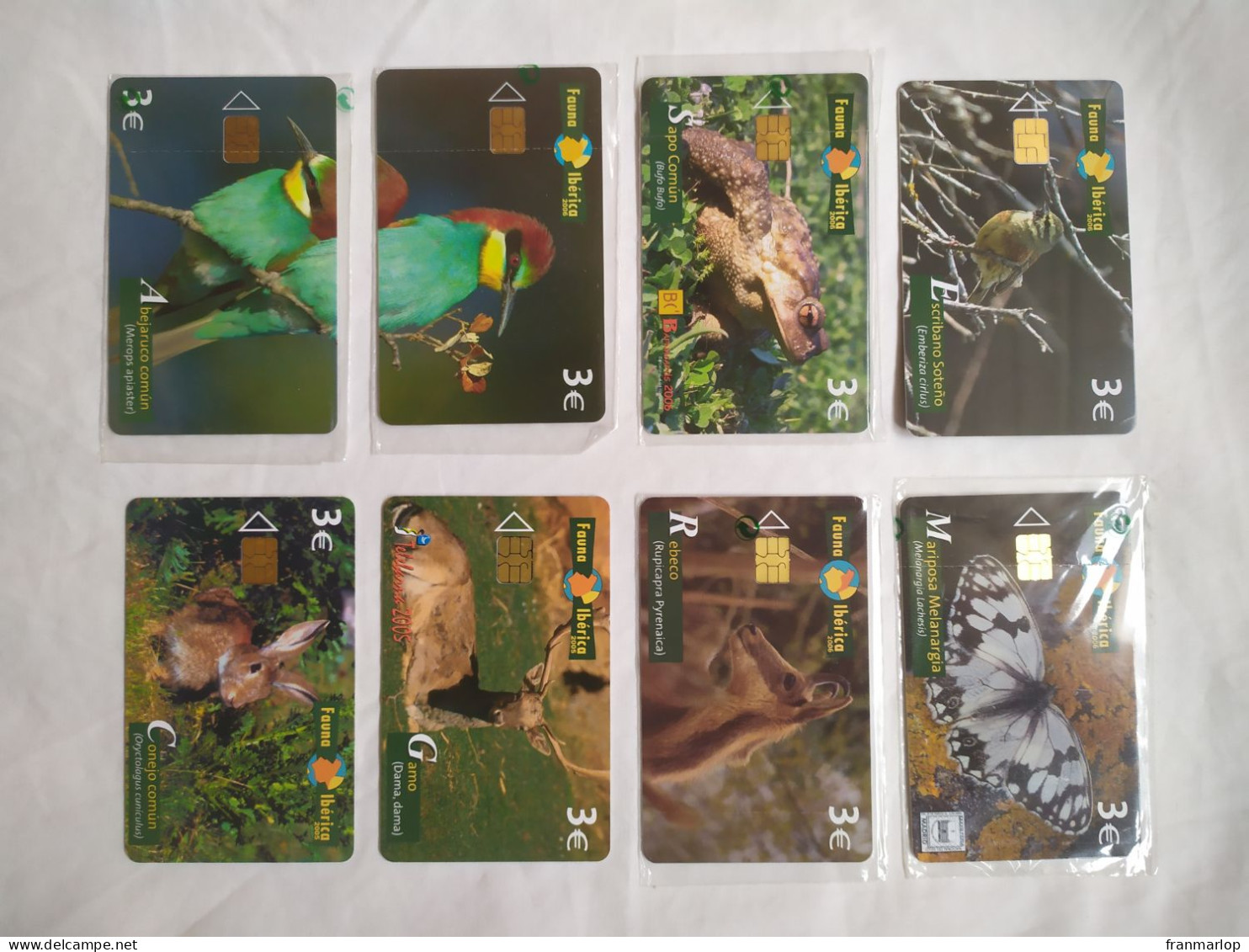 Tarjetas Telefónicas. Fauna Ibérica  Colección completa de 80 Tarjetas