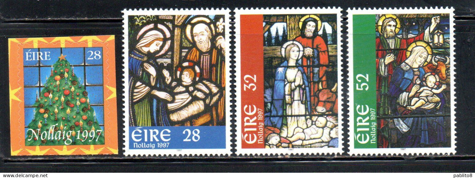 EIRE IRELAND IRLANDA 1997 CHRISTMAS ANNUNCIATION NOLLAIG NATALE NOEL WEIHNACHTEN NAVIDAD COMPLETE SET SERIE COMPLETA MNH - Unused Stamps