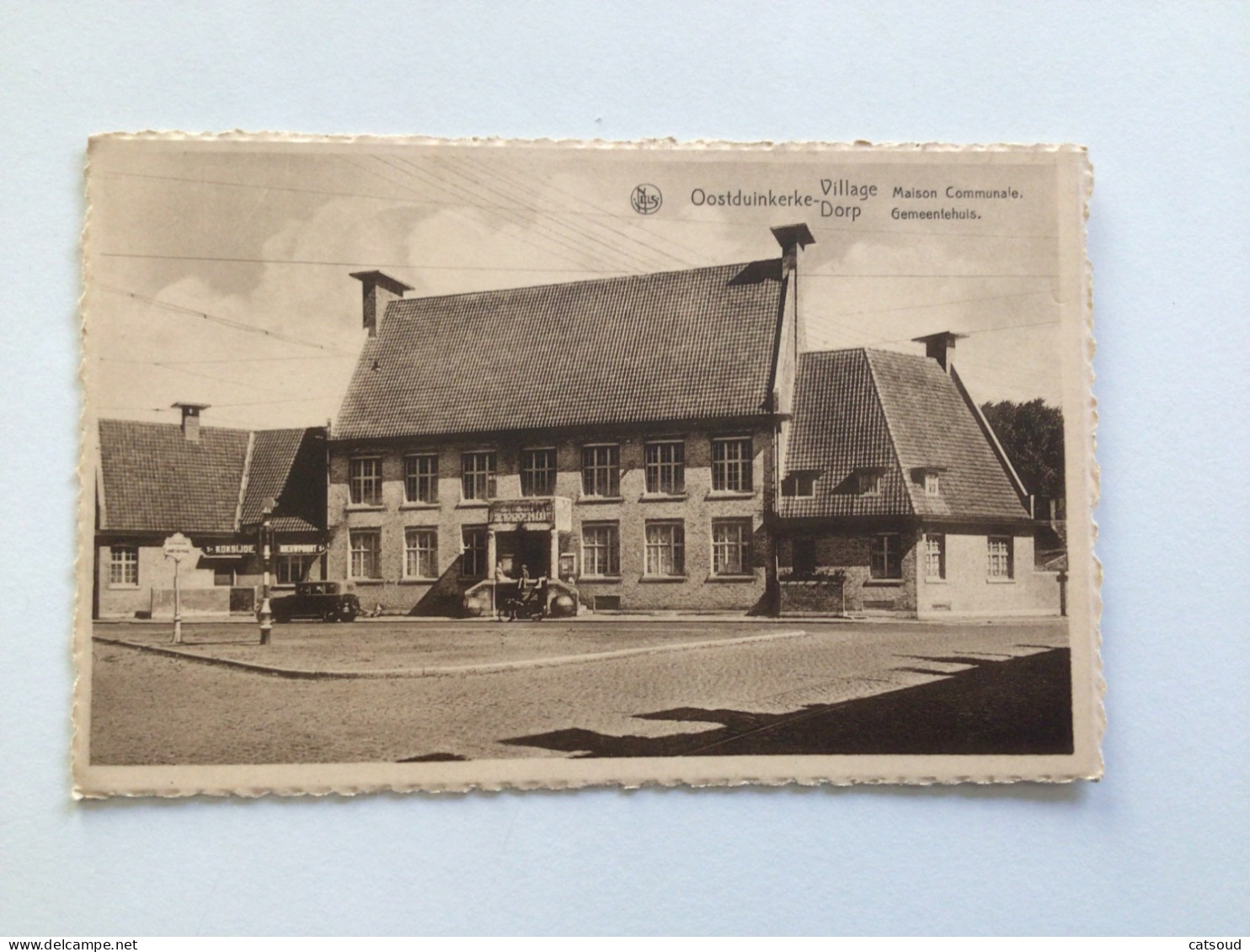 Carte Postale Ancienne (1947) Oostduinkerke Village//Dorp Maison Communale / Gemeentehuis - Oostduinkerke