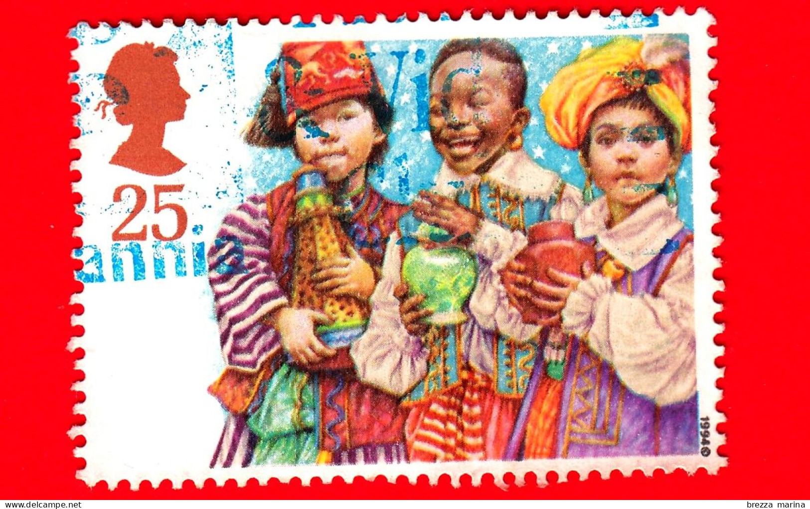 INGHILTERRA - GB - GRAN BRETAGNA - 1994 - Natale - Christmas - Noel - Navidad - Bambini - I Magi - Three Wise Men - 25 - Used Stamps