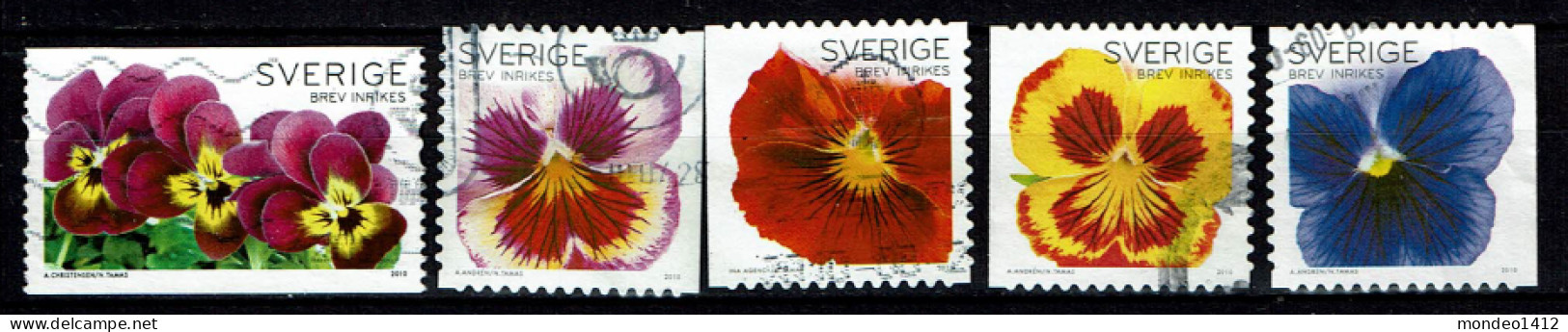 Sweden 2010 - Flore, Pensées Fleurs, Pansies Flowers - Used - Usati