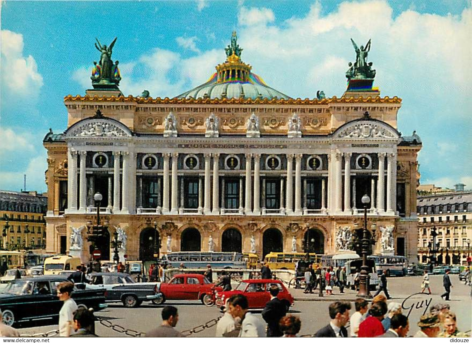 Automobiles - Paris - Le Théâtre De L'Opéra - Bus - Autocar - CPM - Carte Neuve - Voir Scans Recto-Verso - PKW