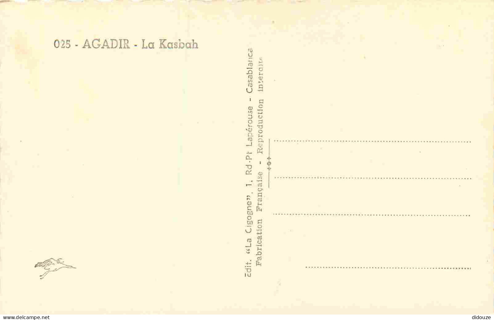 Maroc - Agadir - La Kasbah - Animée - Carte Dentelée - CPSM Format CPA - Voir Scans Recto-Verso - Agadir