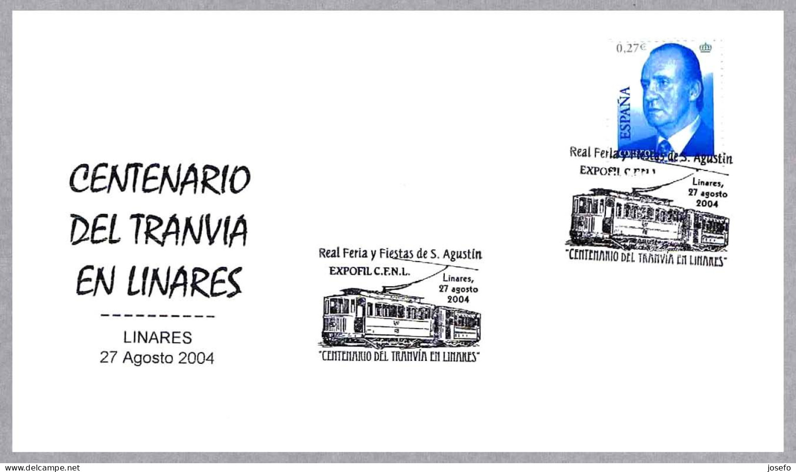 CENTENARIO DEL TRANVIA EN LINARES - Centenary Of Tramway In Linares, Jaen, Andalucia, 2004 - Tramways