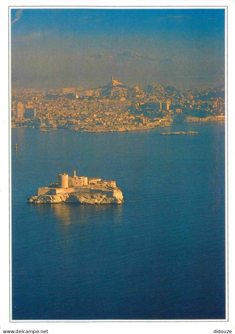 13 - Marseille - Château D'If - Vue Aérienne - Dans Le Fond La Ville - CPM - Voir Scans Recto-Verso - Château D'If, Frioul, Iles ...