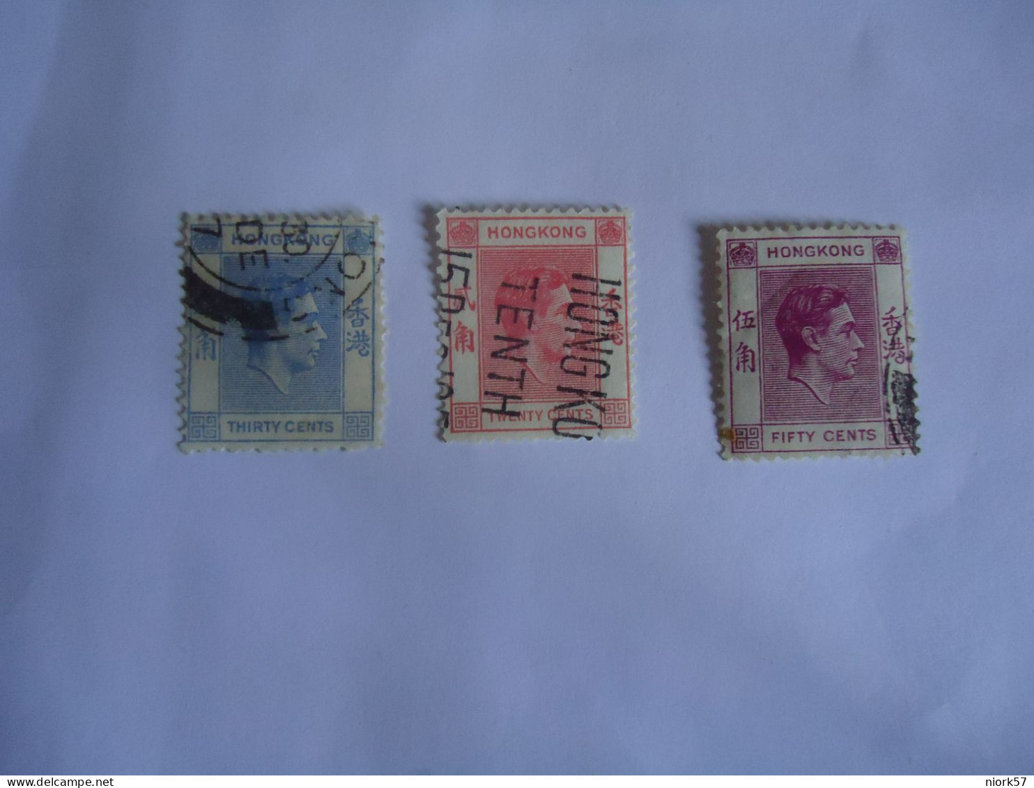 HONG  KONG  USED STAMPS  3 KINGS  1938 - Andere & Zonder Classificatie